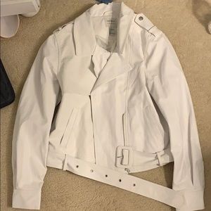 White leather jacket